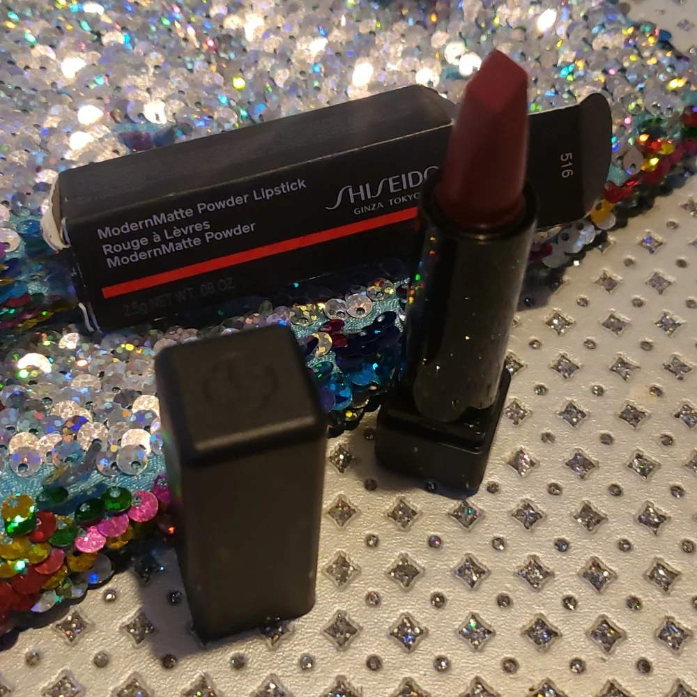 ❇️🧚‍♀️EXOTIC RED Shiseido MINI ModernMatte Powder Lipstick NWT